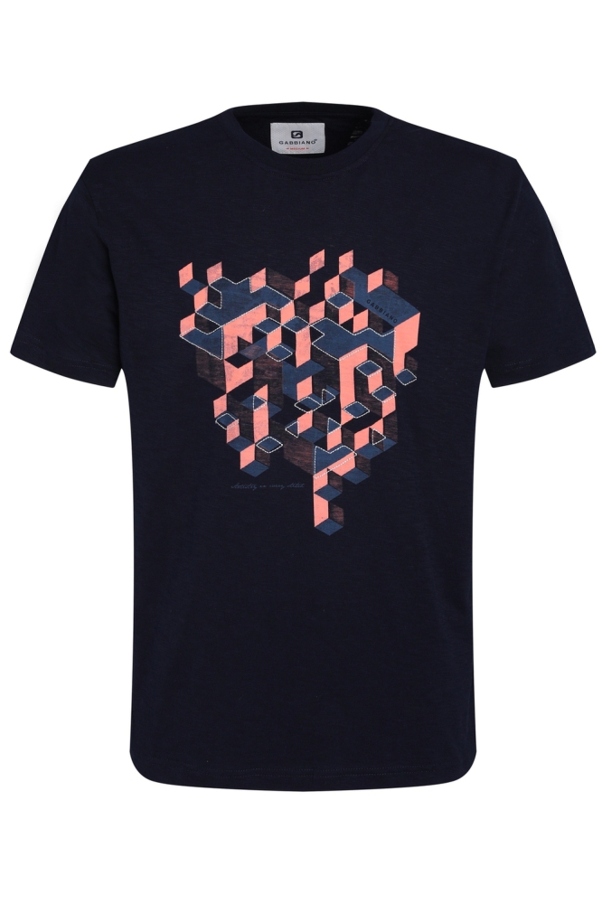 T SHIRT MET FRONTPRINT 155516 301 navy